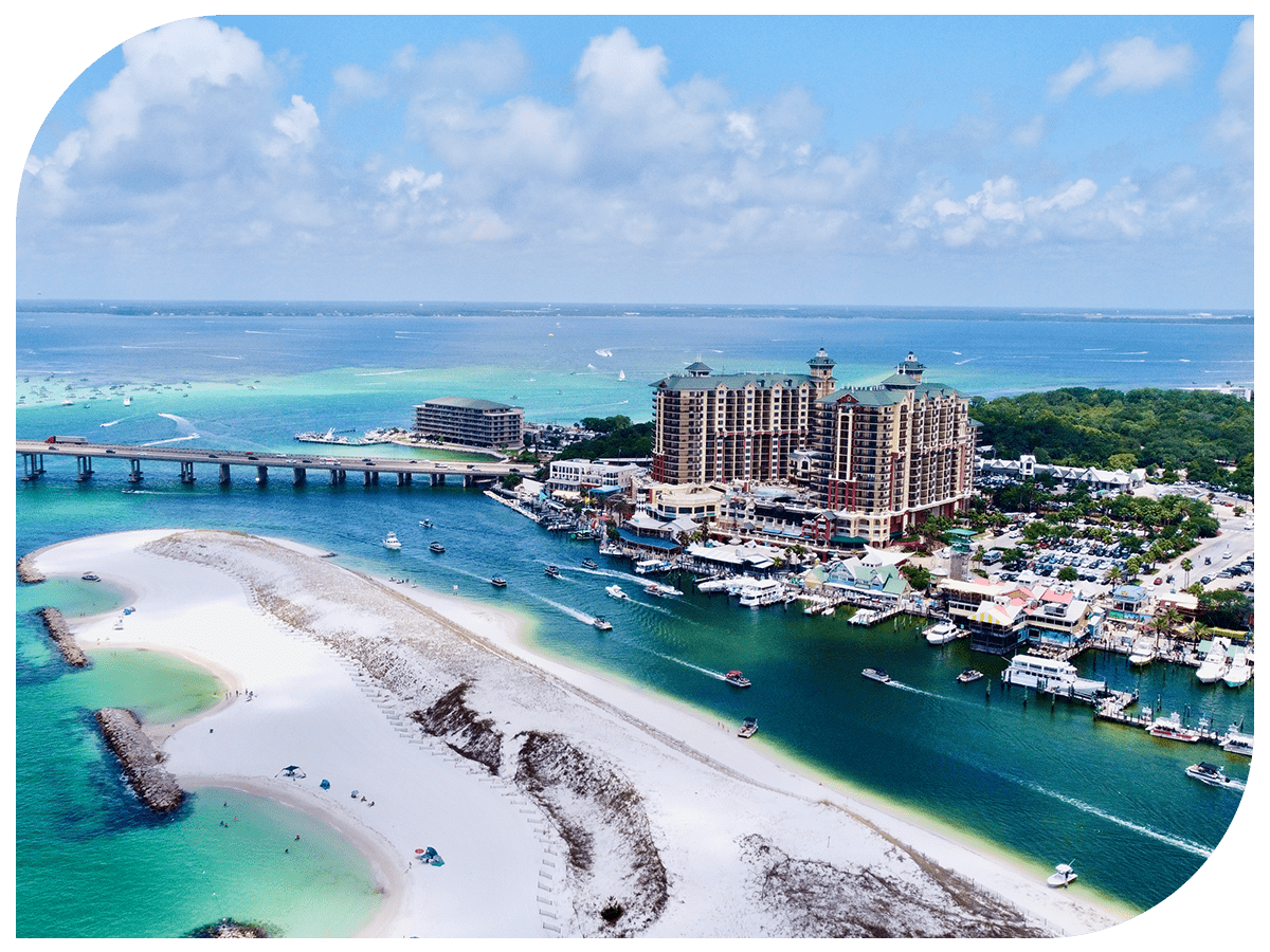 destin florida drone shot