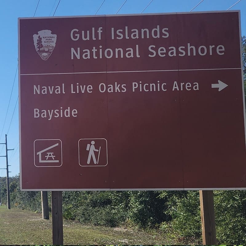 gulf islands national seashore sign