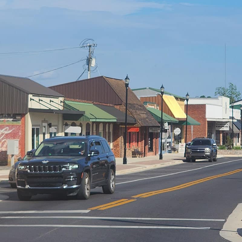 shot of downtown crestview