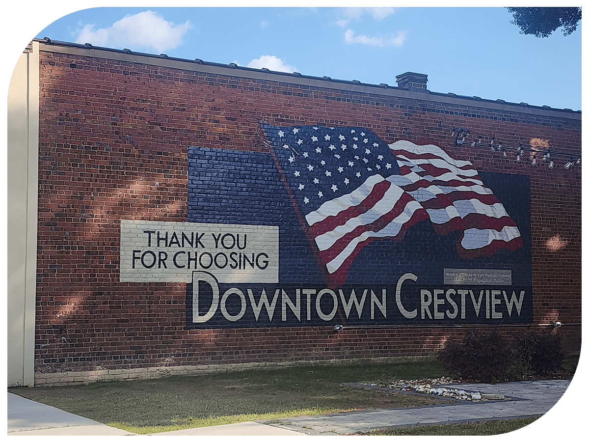 thank you for choosing downtown crestview sign