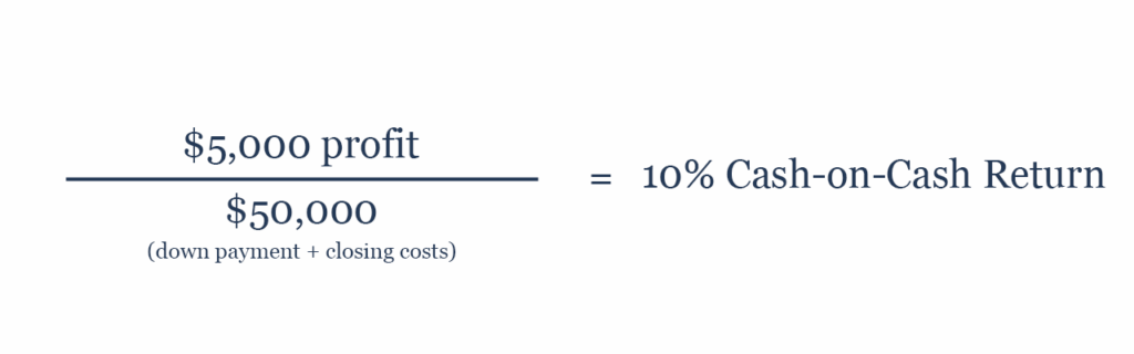 illustrated 10 percent cash on cash return example